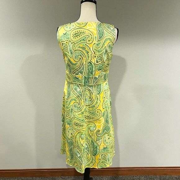 Paisley print v-neck sleeveless dress - Picture 6 of 10